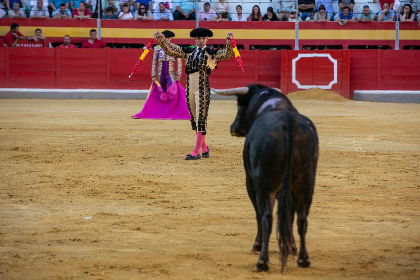 Borja Collado y Miguel Aguilar ponen broche triunfal a la feria del Corpus. El bastetano Aquilino Girón, que cortó una oreja y acreditó sobrado valor, acabó en la enfermería con una lesión en la rodilla