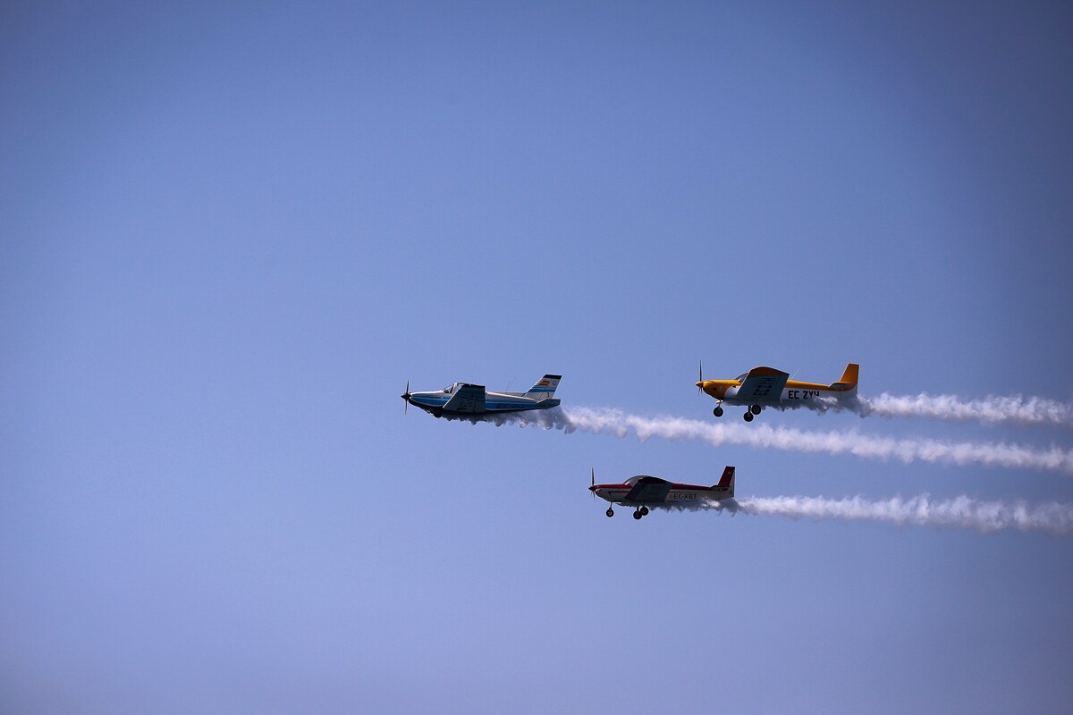 Treinta aeronaves han realizado diferentes acrobacias en este espectáculo, que ha celebrado este domingo su catorce edición