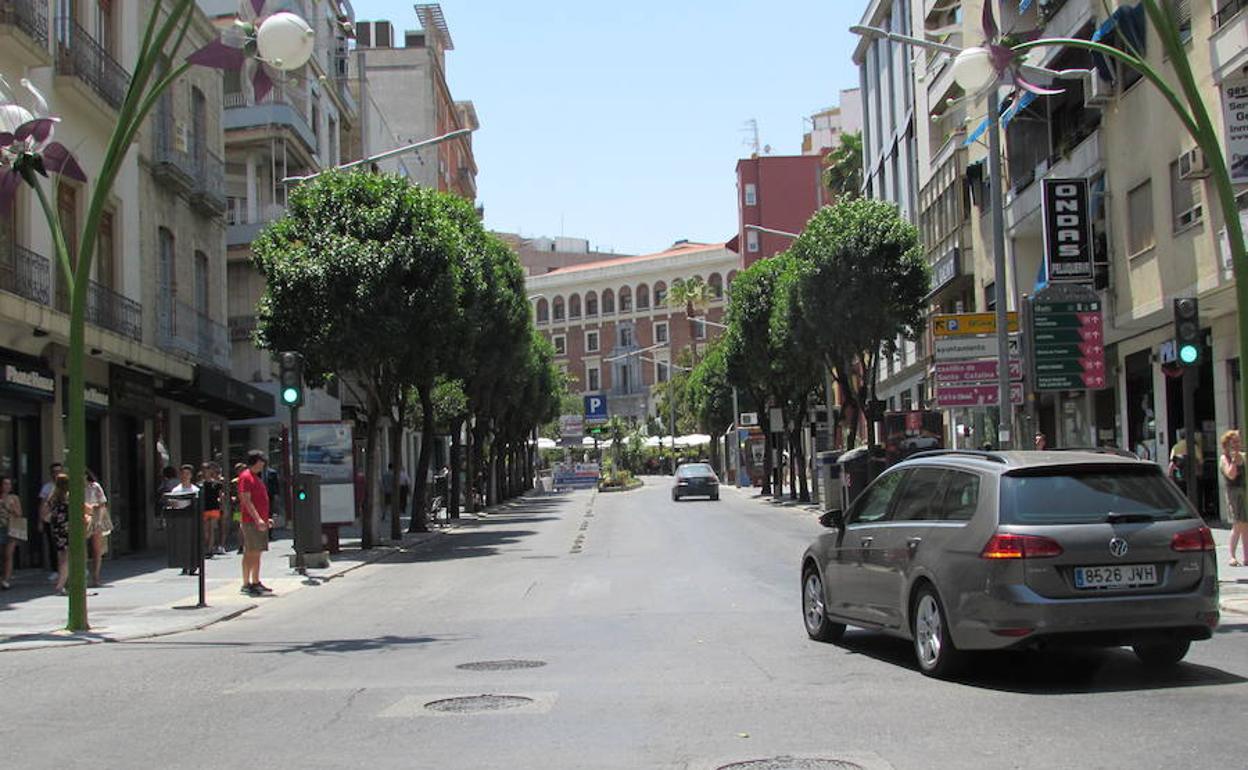 Calle Roldán y Marín, por donde se puede circular desde este lunes. 