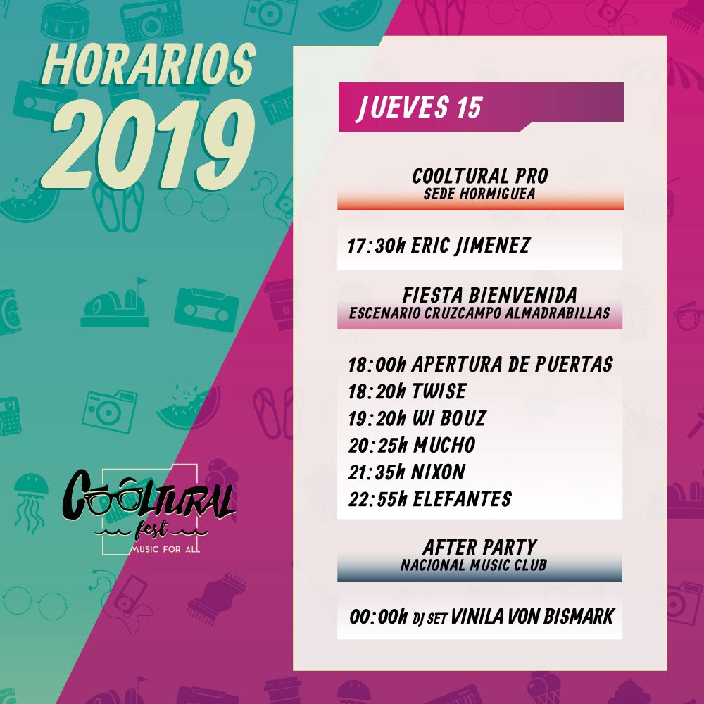 Horarios del Cooltural Fest