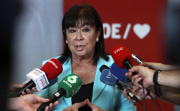 La presidenta del PSOE y vicepresidenta del Senado, Cristina Narbona.