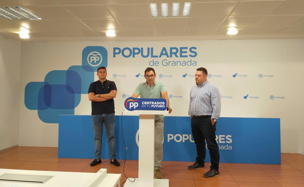 Comparecencia del PP en Granada este lunes.