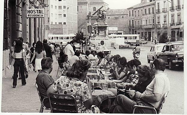 Terraza de Los Italianos, que daban a sus clientes una deliciosa horchata. 