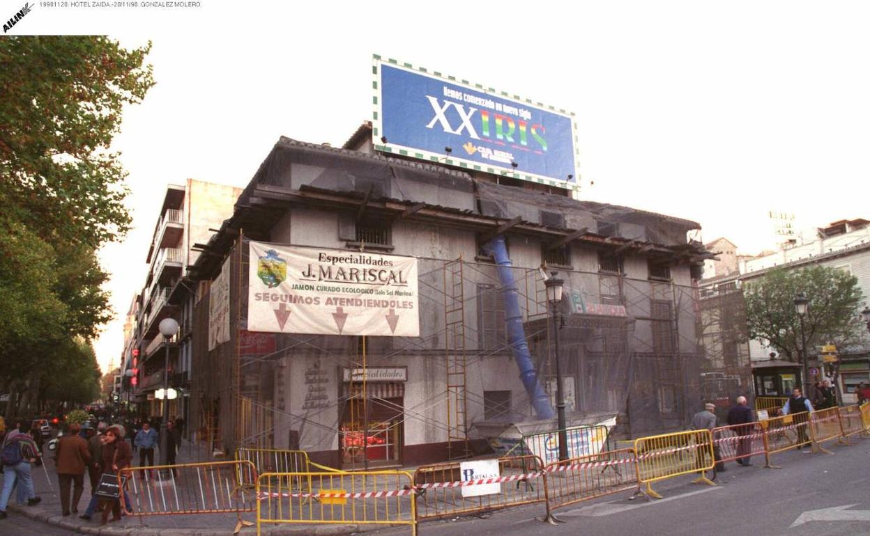 Antiguo edificio del Hotel Zaida, en 1998. 