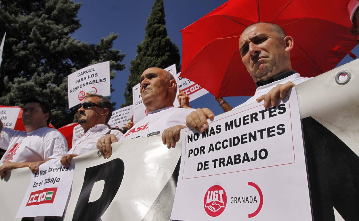Movilización contra los accidentes en el trabajo. 