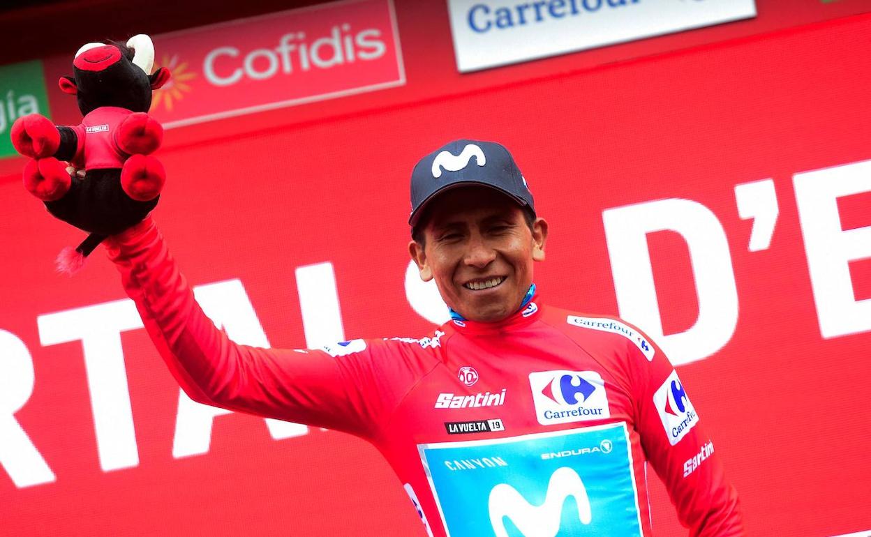 Nairo Quintana, líder de la Vuelta a España. 