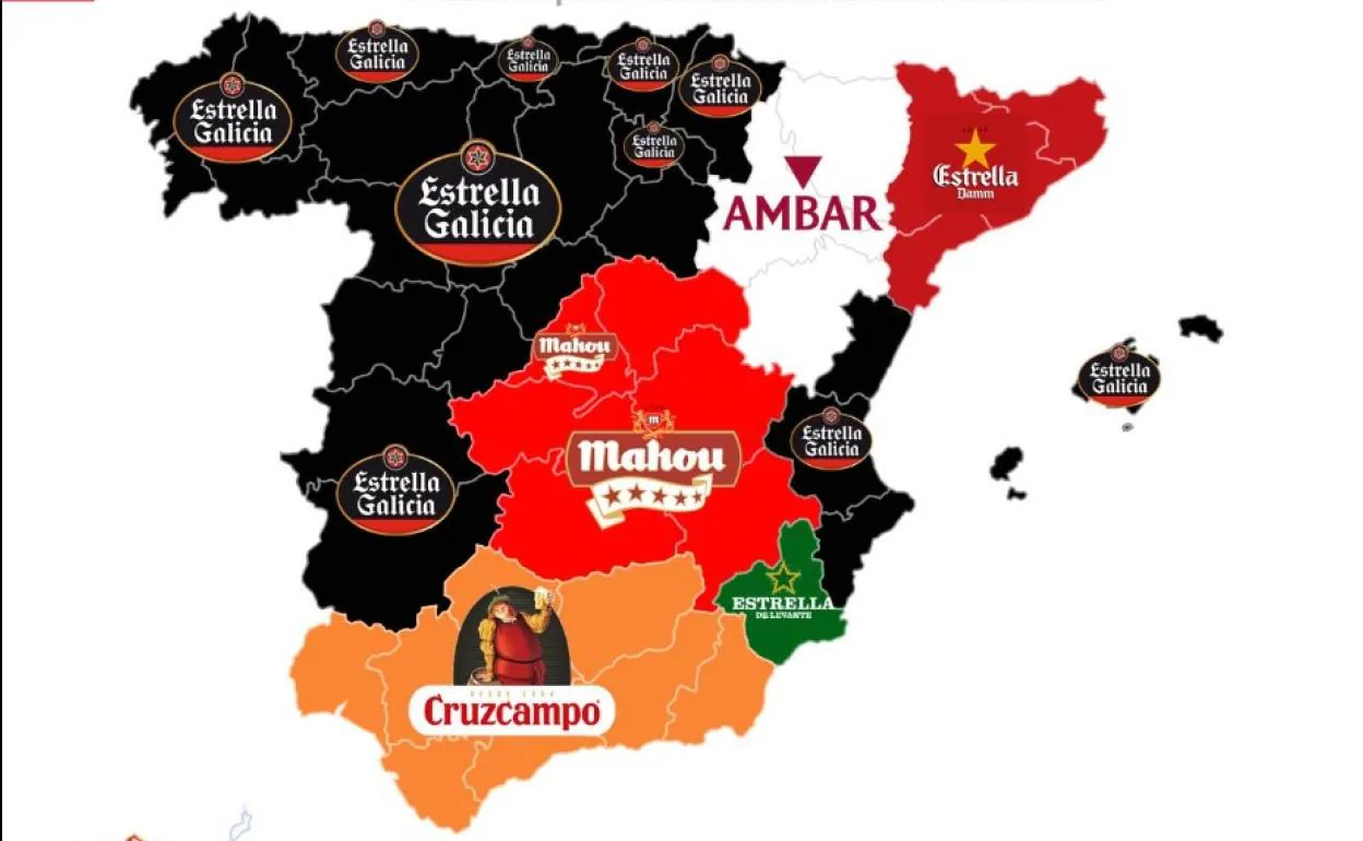 Cruzcampo contra Alhambra: el mapa de cervezas de España que indigna a los granadinos en Twitter
