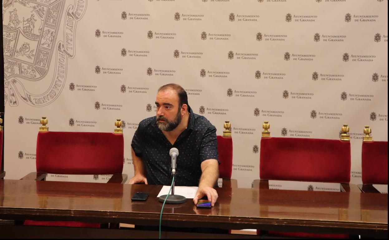 Francisco Puentedura durante su comparecencia de esta mañana