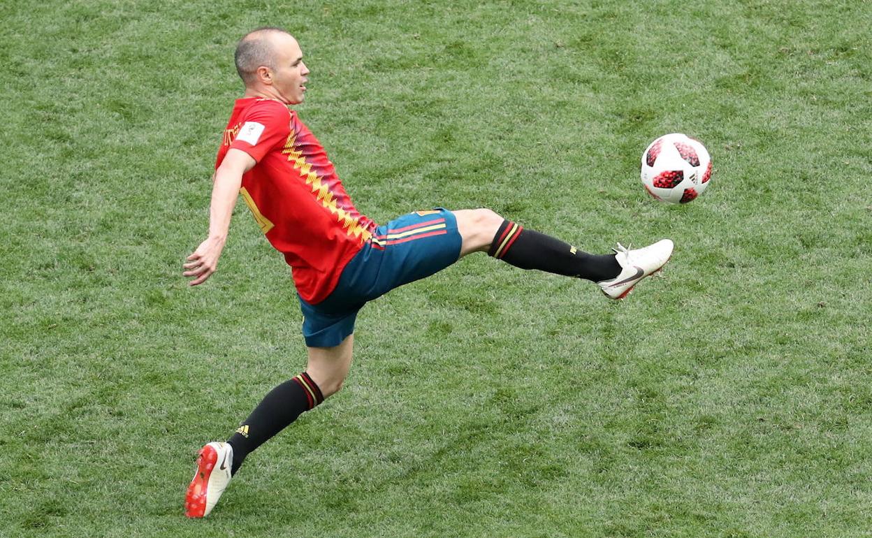 Andrés Iniesta durante el Mundial de Rusia. 