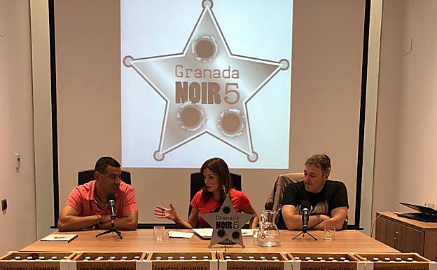 Jesús Garrote, Esther Ontiveros y Carlos Zanón, ayer.