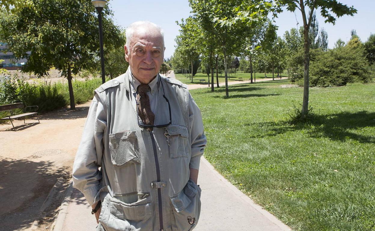 Tico Medina, en el parque que lleva su nombre.