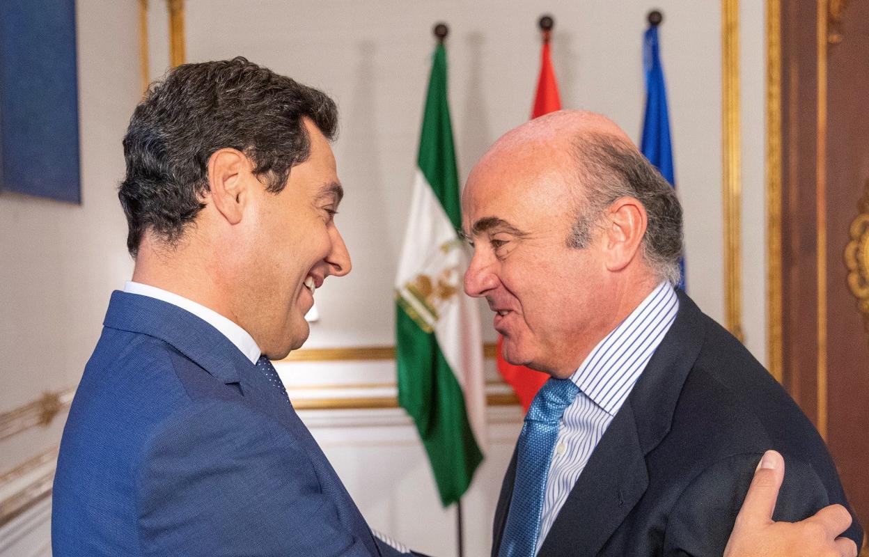 Moreno recibe a Luis de Guindos, vicepresidente del BCE.