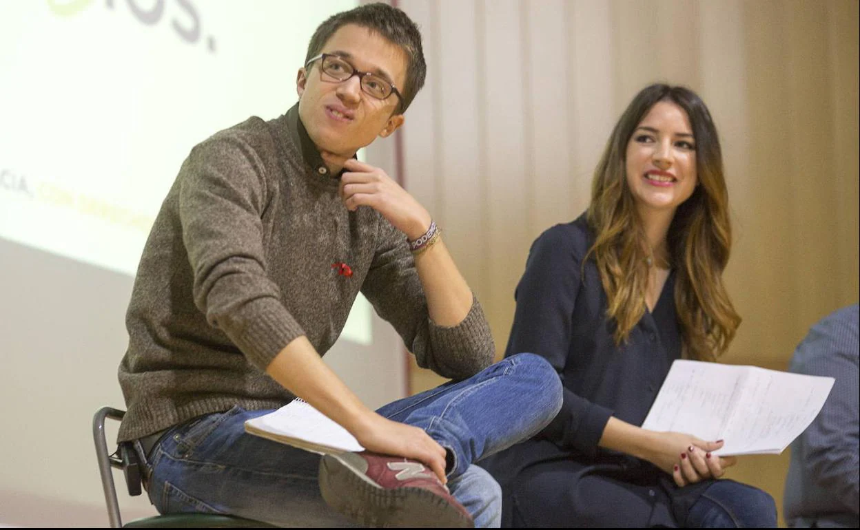 Íñigo Terrón y Ana Terrón en un acto en Granada en la etapa de Podemos, en 2015.