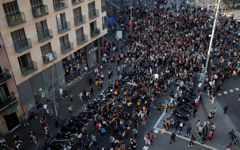 Vista aérea del centro de Barcelona