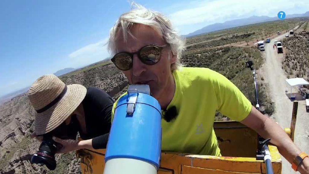 Mostamos el desarrollo y grabación del programa Volando Voy del aventurero en el Geoparque.