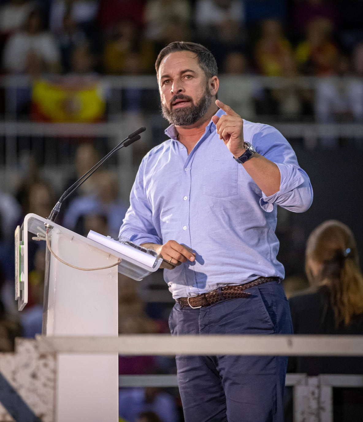 Abascal presenta a su partido como única alternativa para echar a Sánchez de la Moncloa