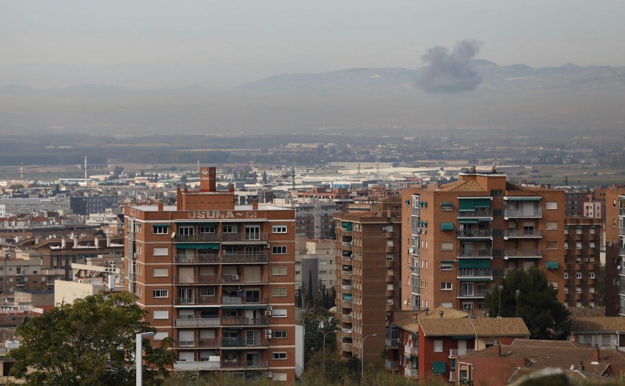 La imagen del cielo, 'manchado'. 