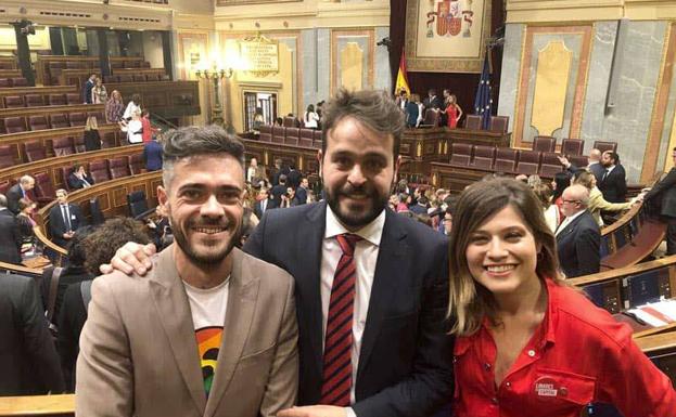 Felipe Sicilia, Juan Francisco Serrano y Laura Berja, candidatos del PSOE. 