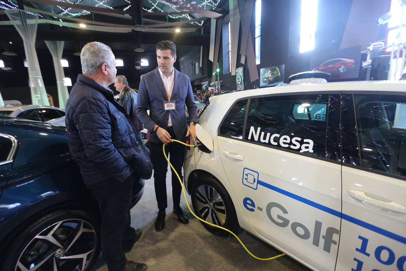 Cientos de coches lucen entre las banderas que ondean anunciando las firmas y los concesionarios oficiales que, saben, es una oportunidad única para adquirir vehículos con grandes descuentos