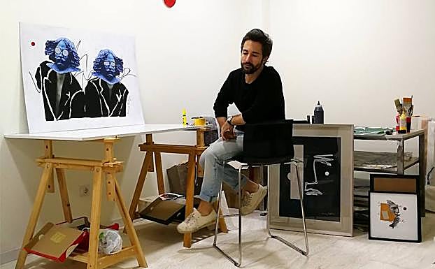 Jimmy Millán, en su estudio de Alcalá de Henares. 