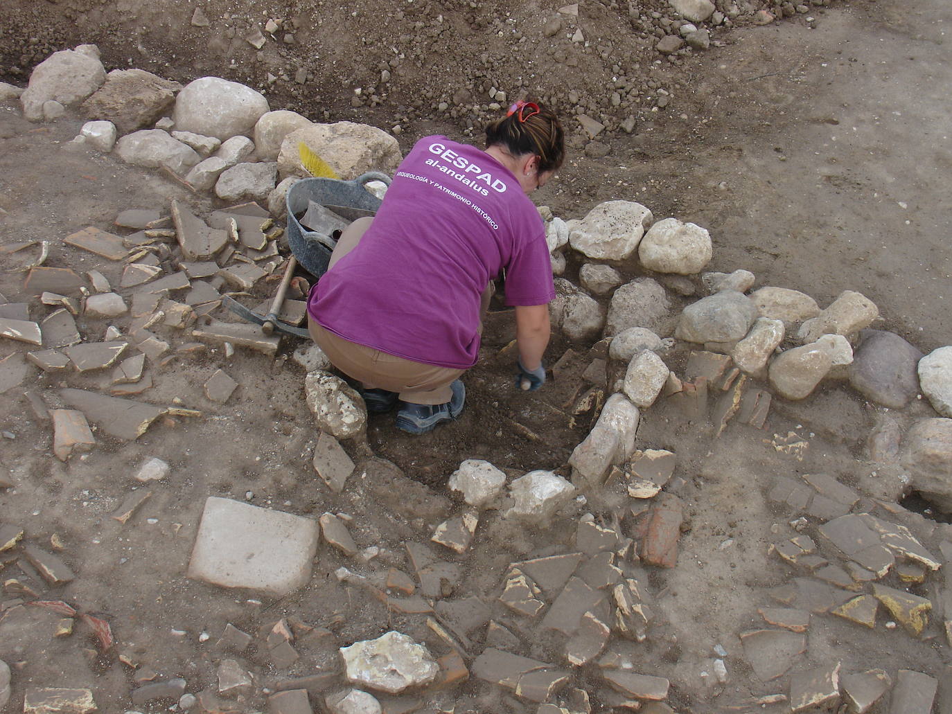 Trabajando en la excavación