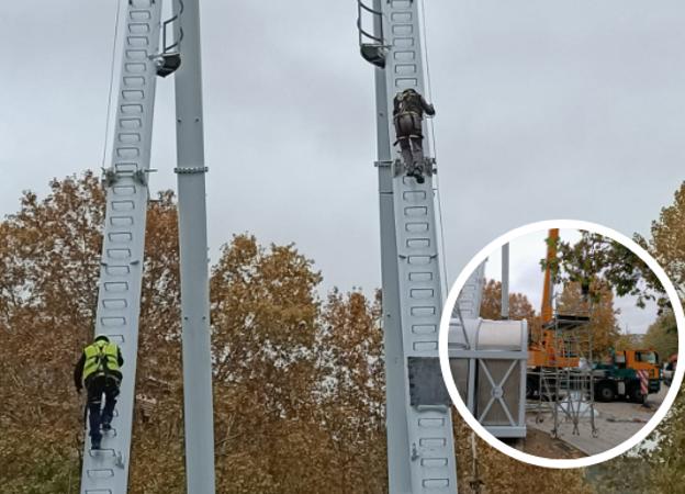 La gran noria del Paseo del Salón empieza a tomar forma