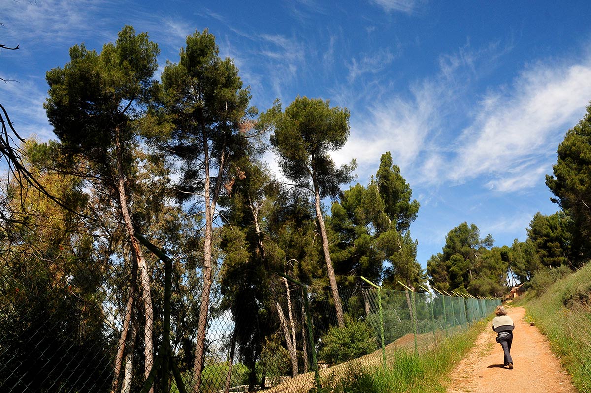 Acceso a la Silla del Moro por el sendero que parte desde el aparcamiento del Generalife