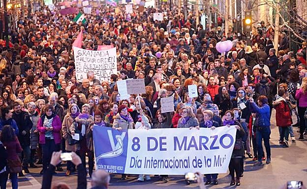 La masiva manifestación del pasado 8 de marzo en Granada. 