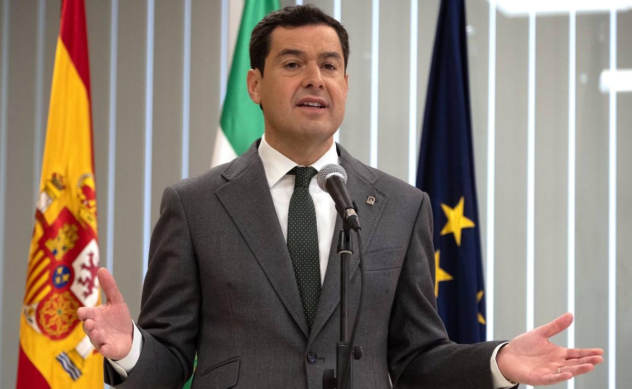 El presidente de la Junta de Andalucía, Juanma Moreno. 