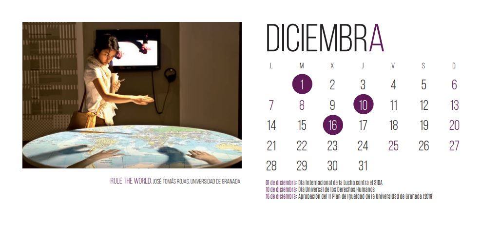 La Unidad de Igualdad de la UGR edita su tradicional calendario con las fotografías ganadoras del certamen «Yes women can, we could»