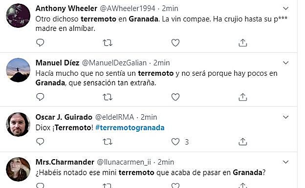 «Ha temblado el edificio entero»: los granadinos reaccionan en redes sociales ante el terremoto