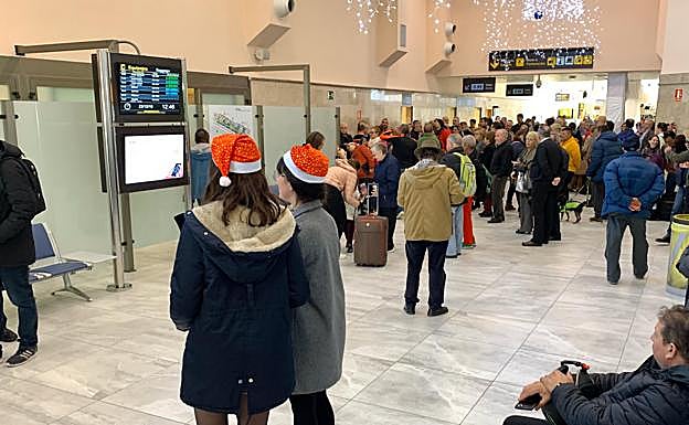 Espera en el aeropuerto. 