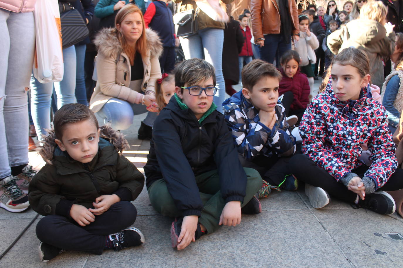 Los niños se han reunido en la capital para celebrar con gominolas la llegada de 2020 