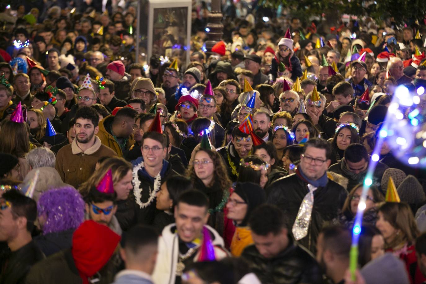 Miles de personas dsifrutaron de la Nochevieja en la capital