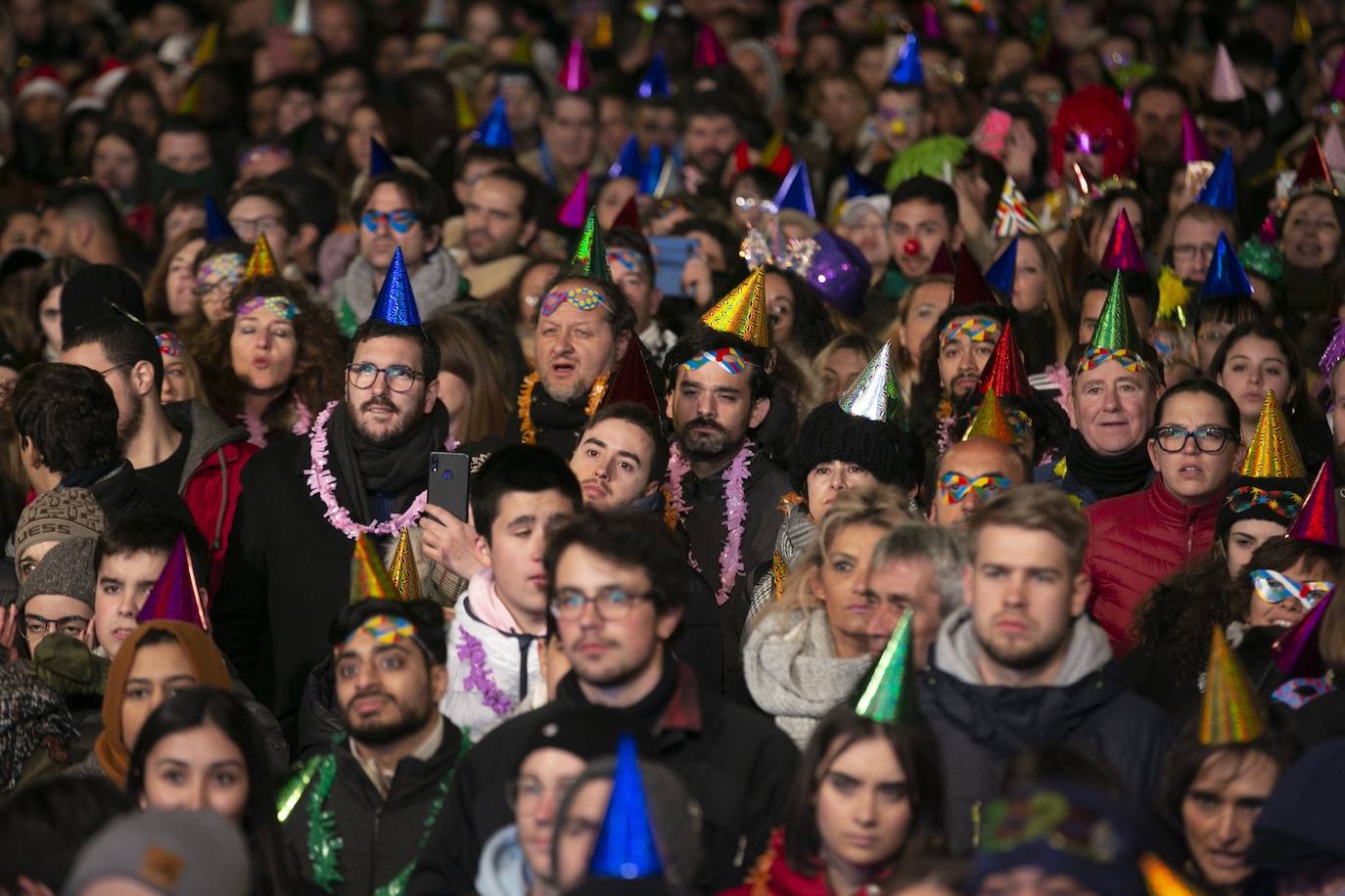 Miles de personas dsifrutaron de la Nochevieja en la capital