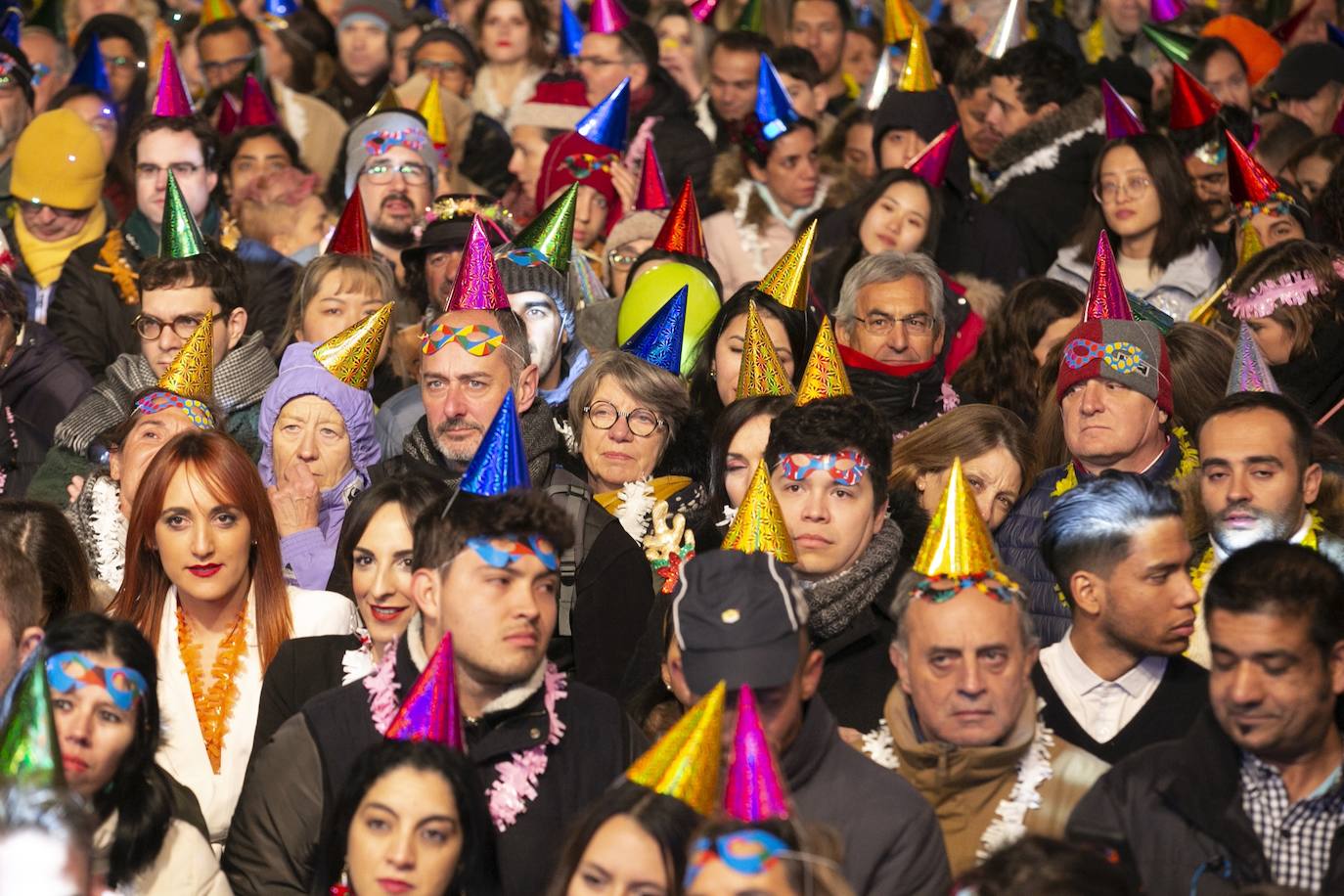 Miles de personas dsifrutaron de la Nochevieja en la capital