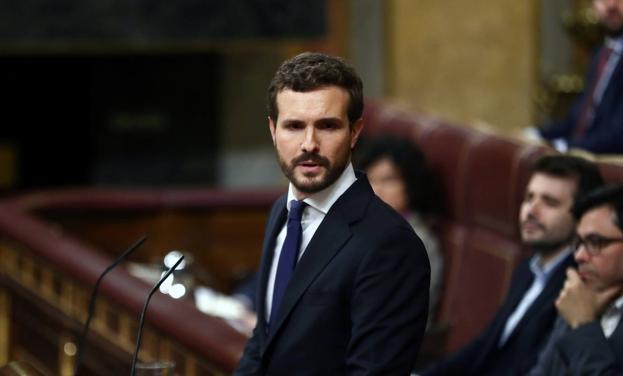 Casado, durante su intervención este sábado en el Congreso. 