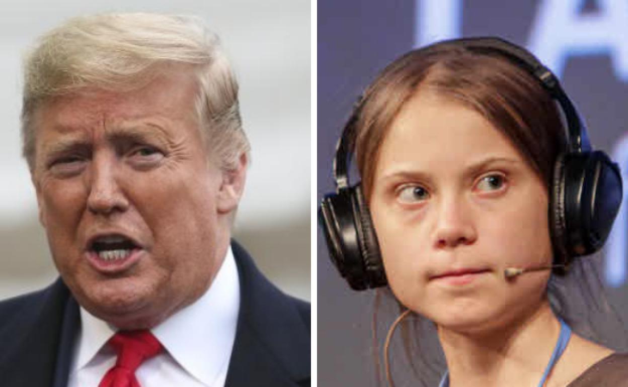 Donald Trump y Greta Thunberg.