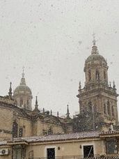 Jaén capital y su provincia se visten de blanco este lunes por el temporal.