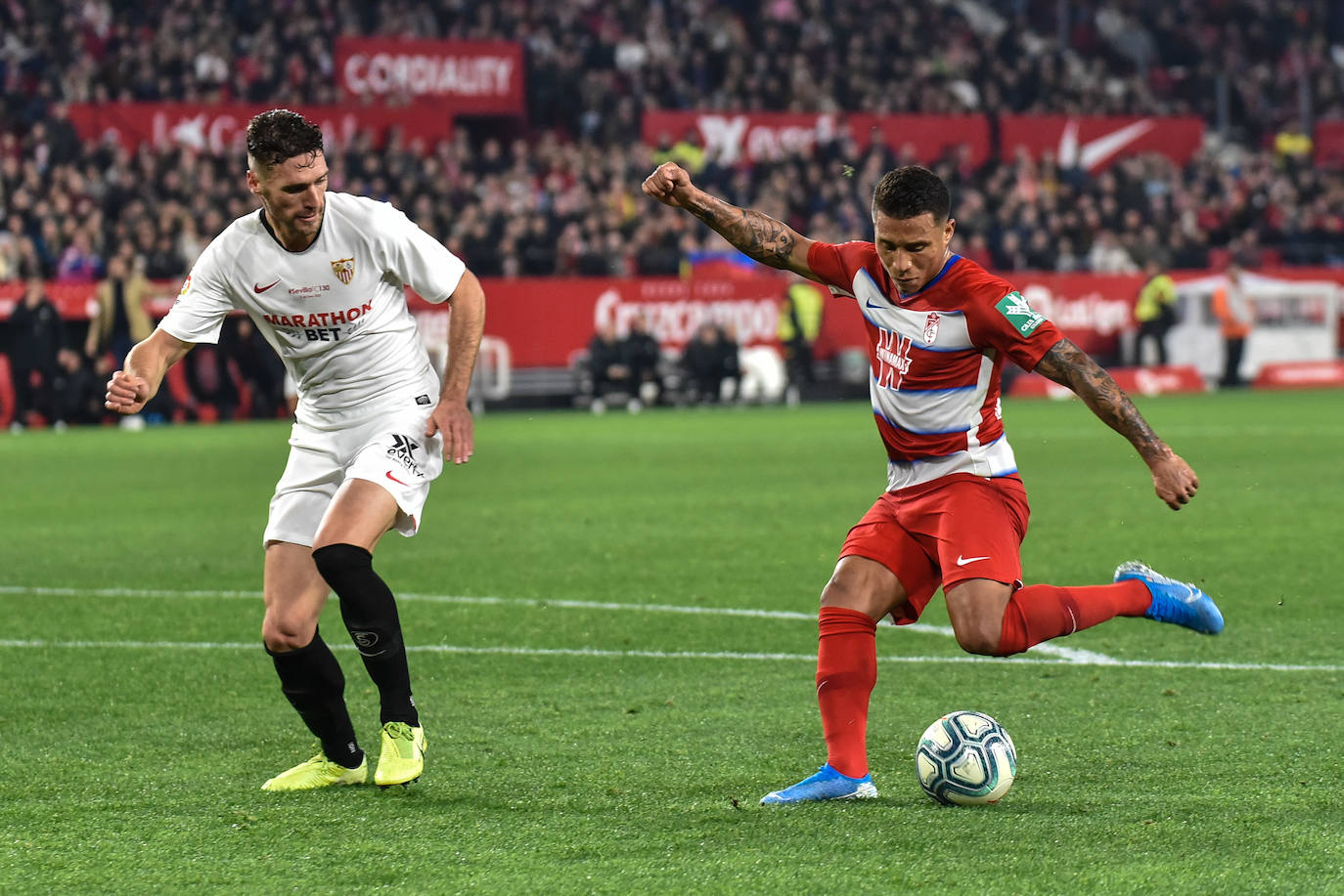 Los rojiblancos han visitado el Sánchez Pizjuán en uno de los primeros duelos de la segunda vuelta 