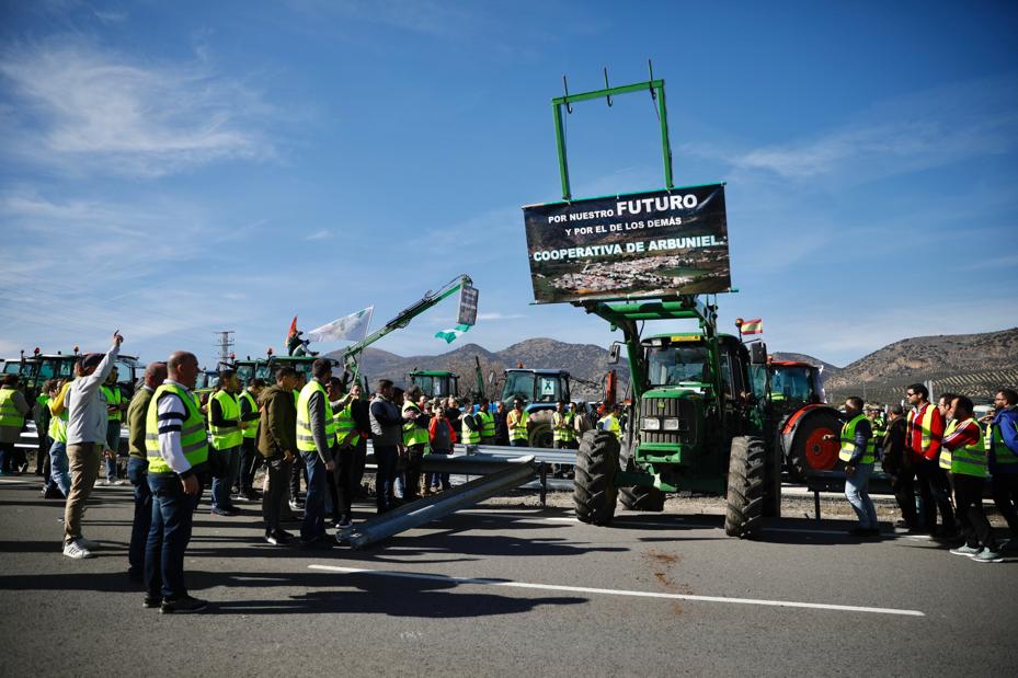 Miles de trabajadores del sector del olivar se han manifestado en toda la provincia de Jaén