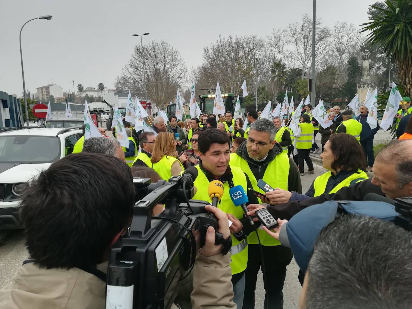 Miles de trabajadores del sector del olivar se han manifestado en toda la provincia de Jaén
