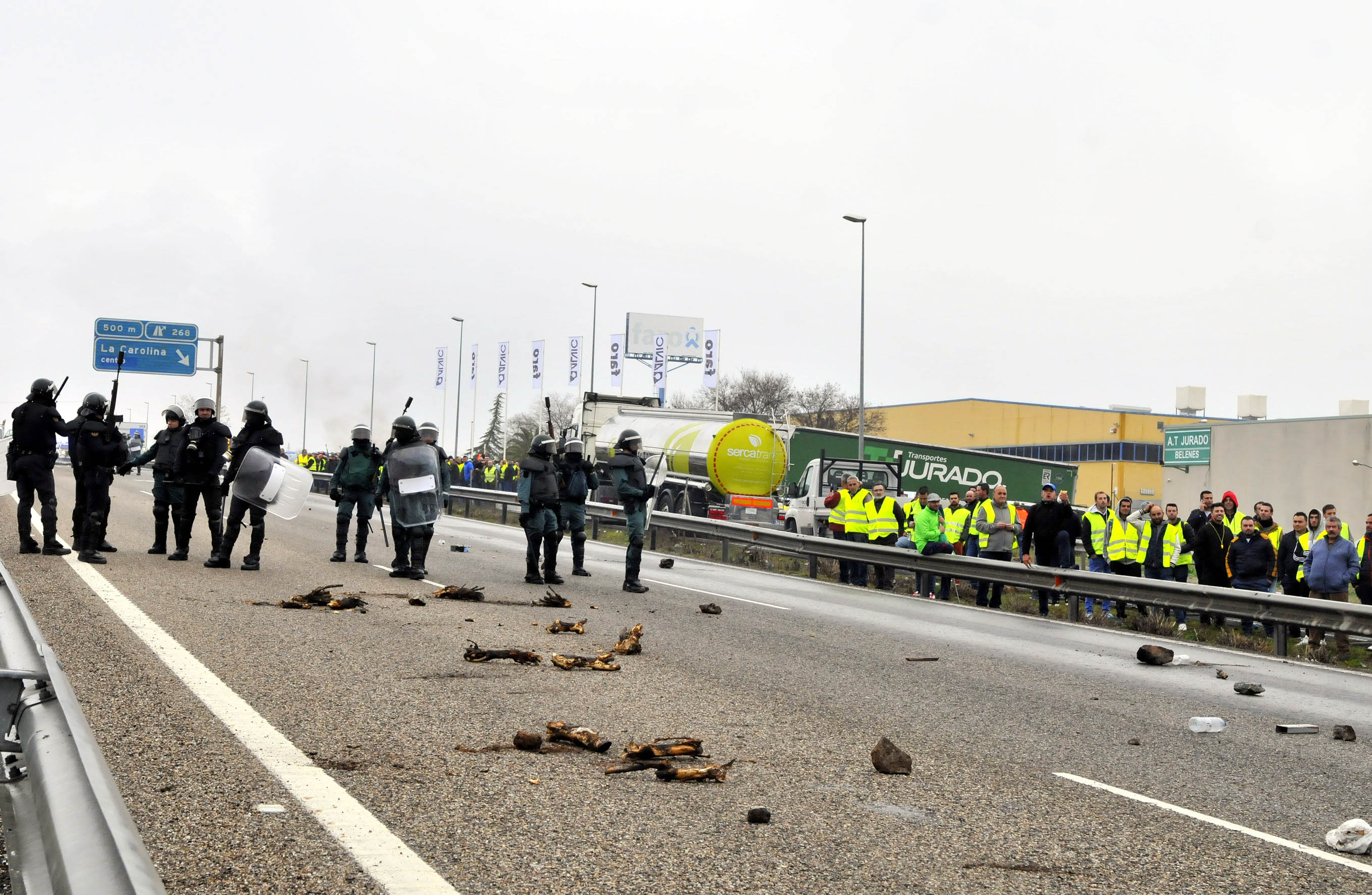 Miles de trabajadores del sector del olivar se han manifestado en toda la provincia de Jaén