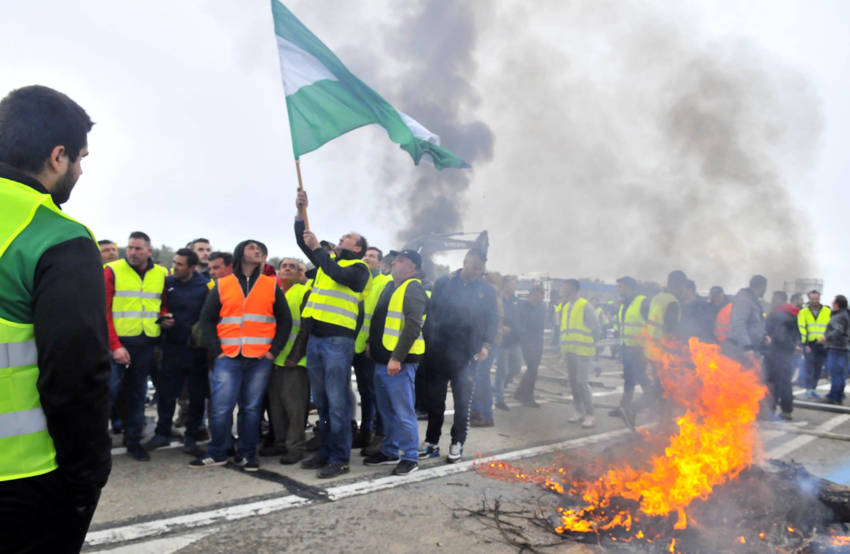 Miles de trabajadores del sector del olivar se han manifestado en toda la provincia de Jaén