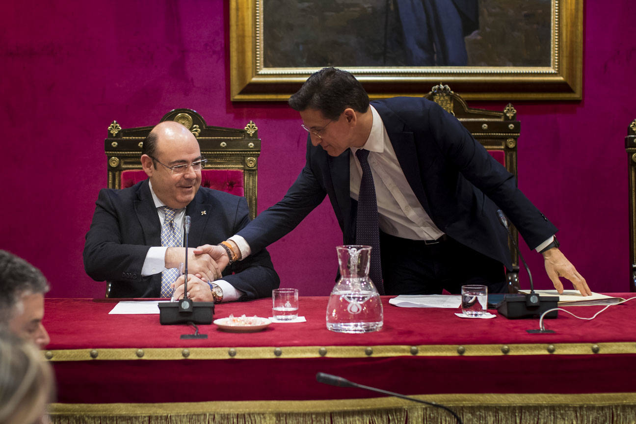 El mandatario popular ha anunciado su salida de la dirección del partido a nivel provincial en el pleno ordinario del Ayuntamiento de Granada 