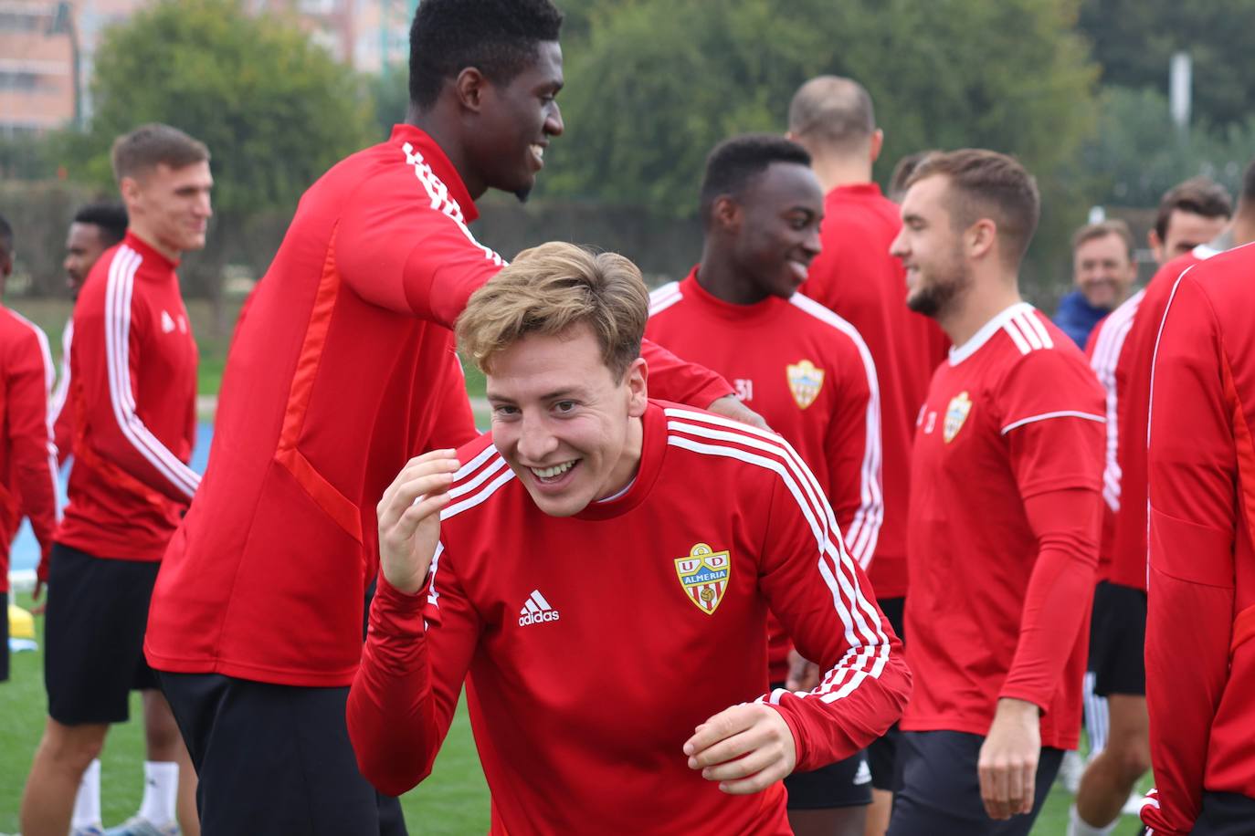 Francis Guerrero sonríe en la sesión de ayer. 