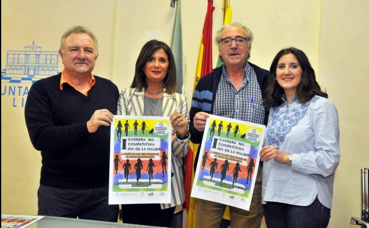 Presentación de la carrera no competitiva del Día Internacional de la Mujer. 