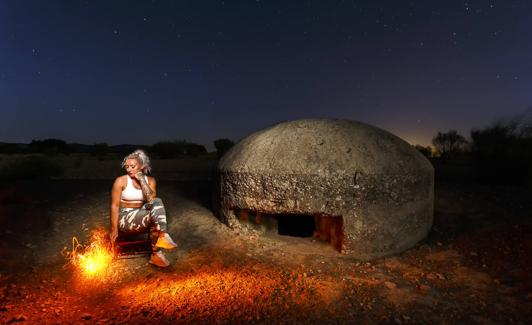 Toma realizada en el exterior de un búnker.