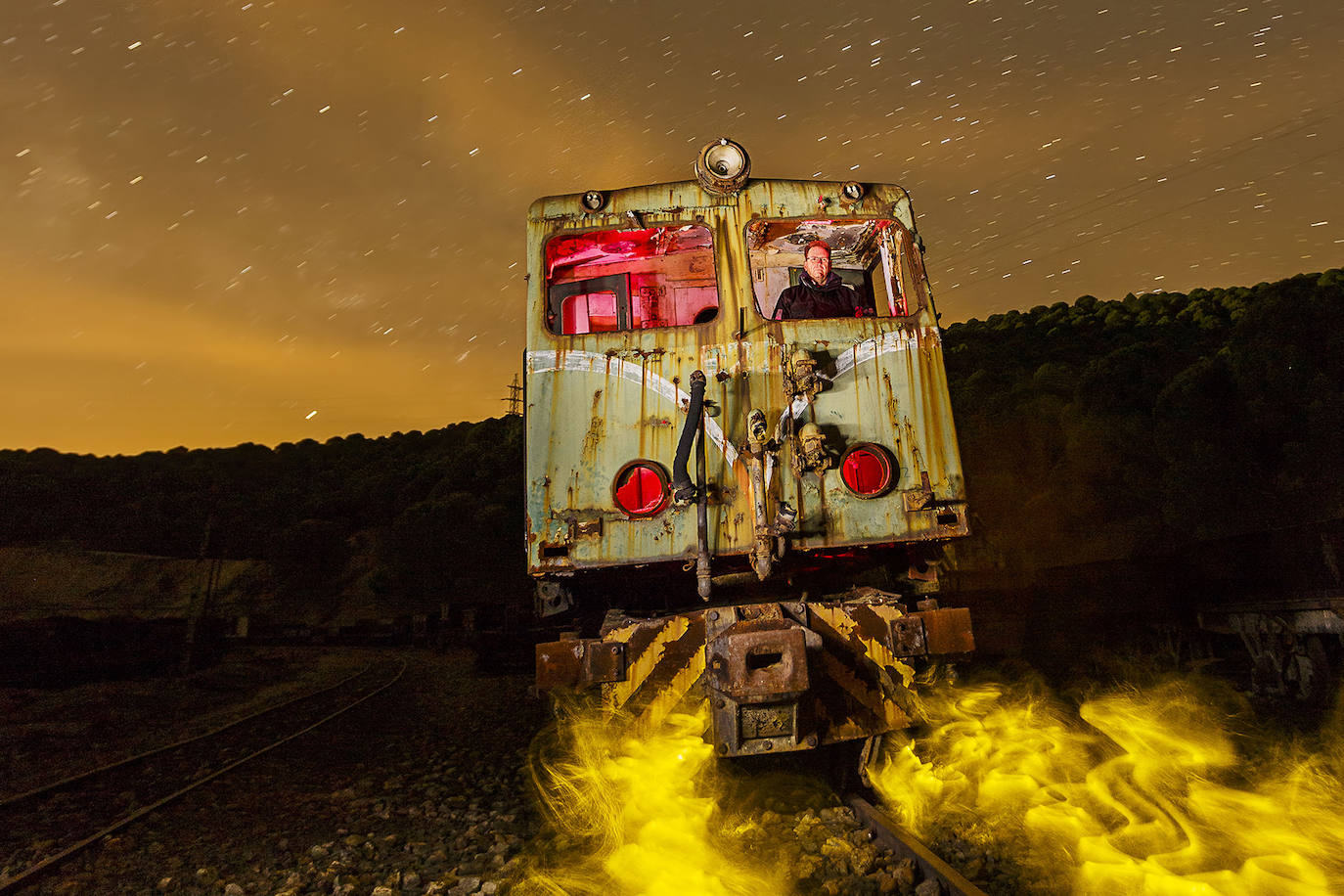 Imagen de 'light painting' hecha por Ramón Martín
