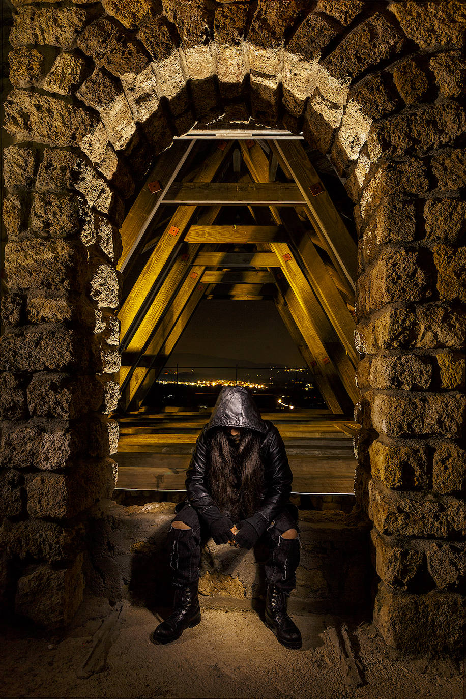 Imagen de 'light painting' hecha por Ramón Martín